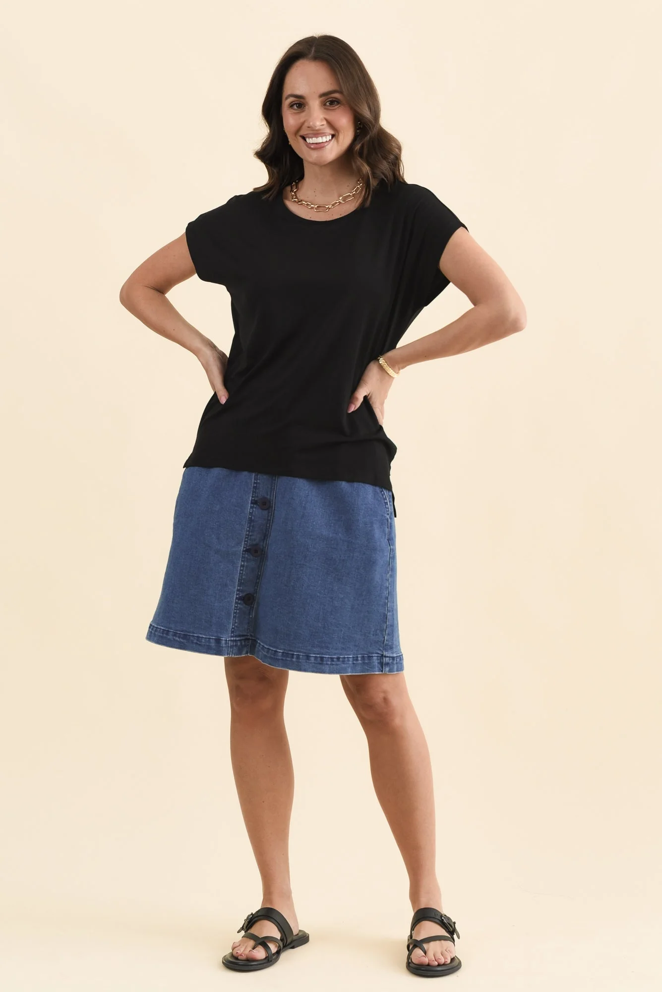 Newton Black Drape Tee - Image 6