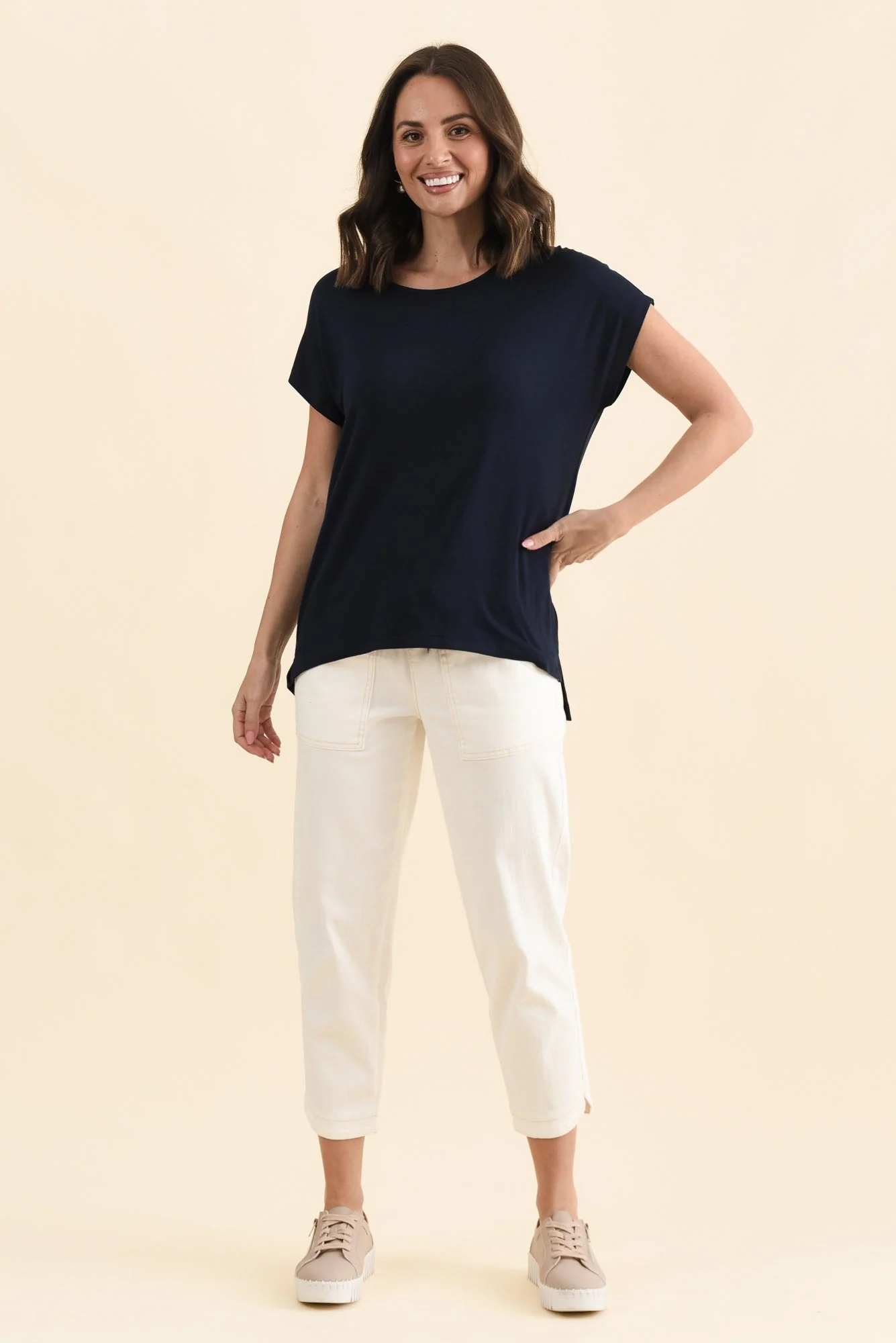 Newton Navy Drape Tee - Image 6