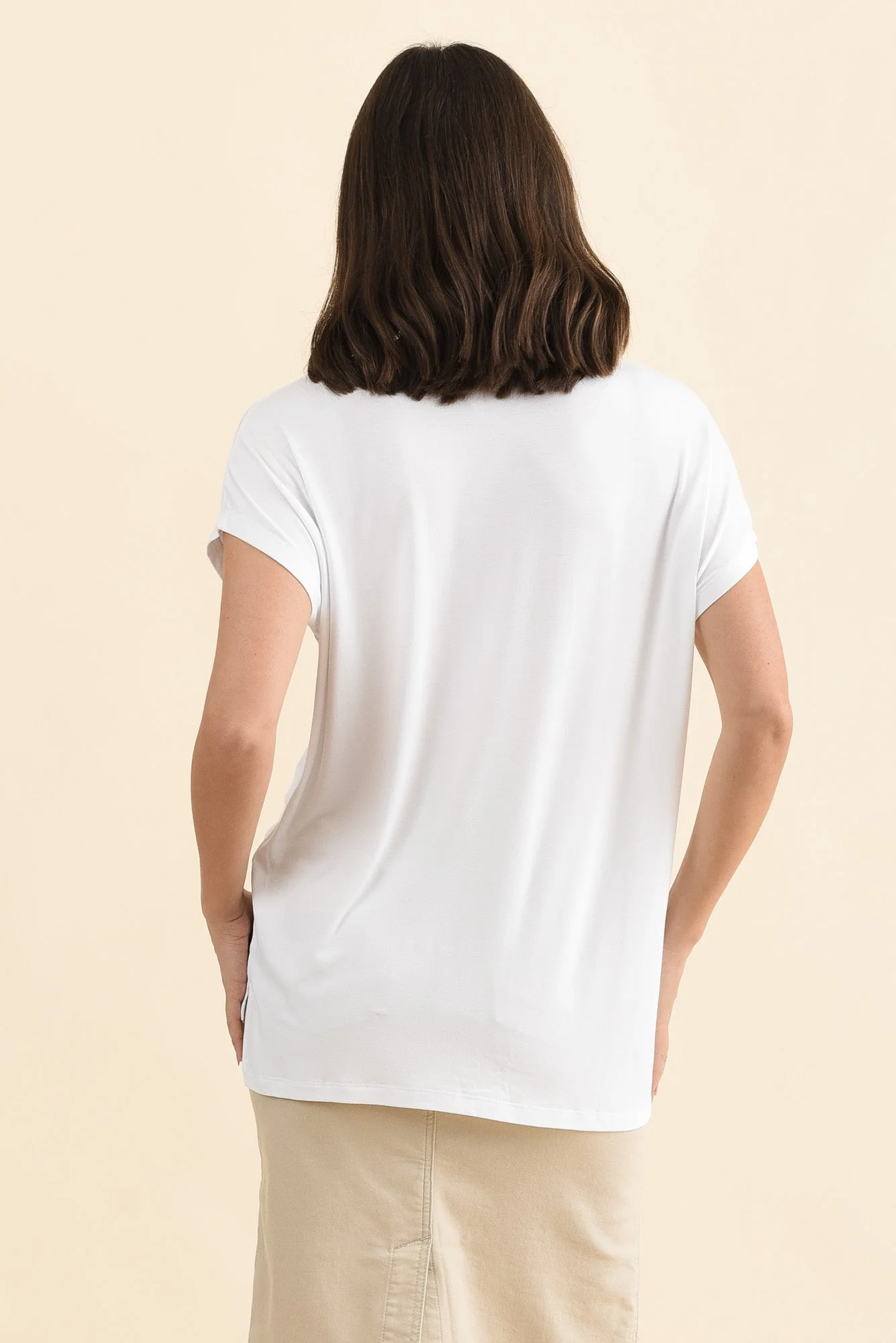 Newton White Drape Tee - Image 4
