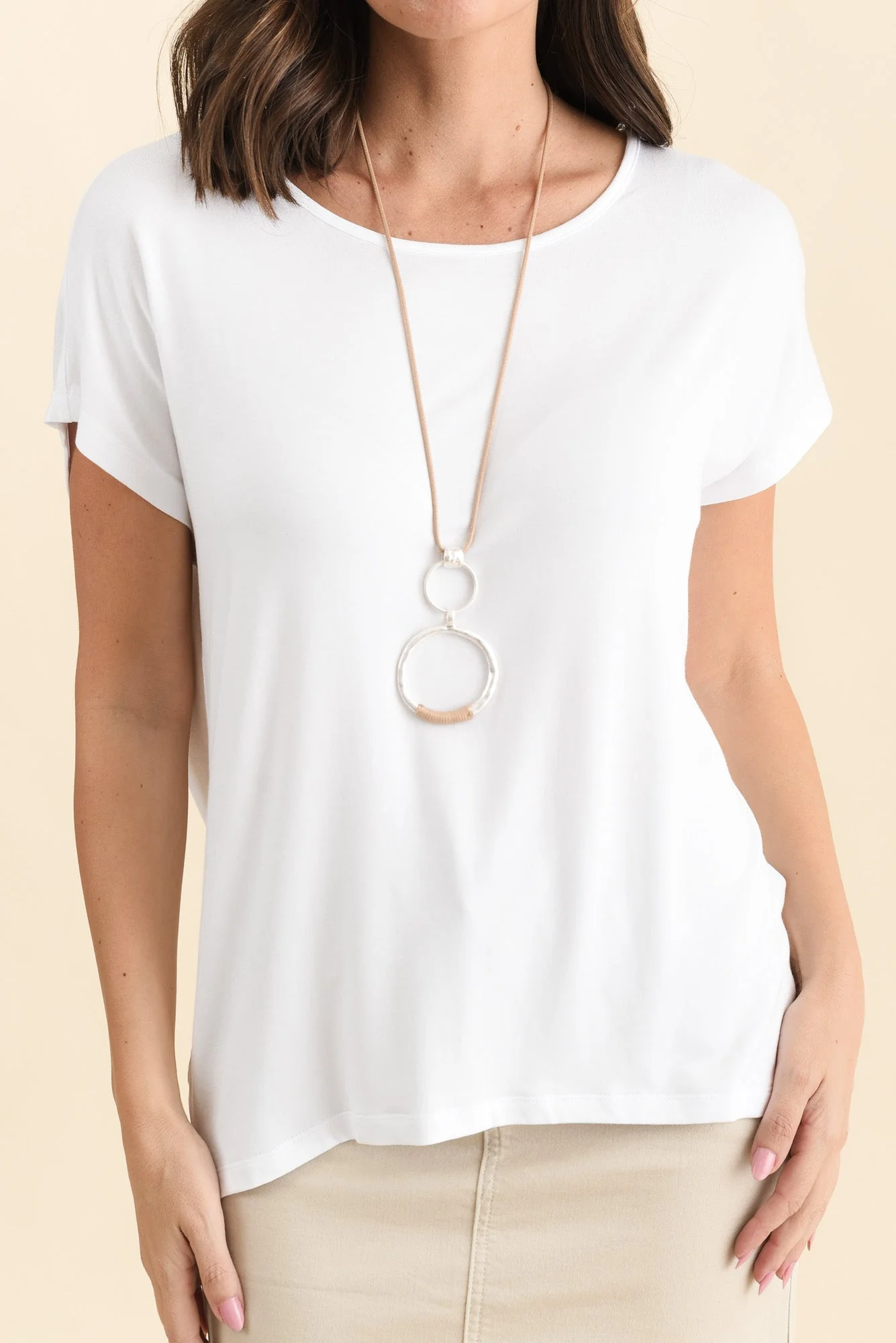 Newton White Drape Tee - Image 5