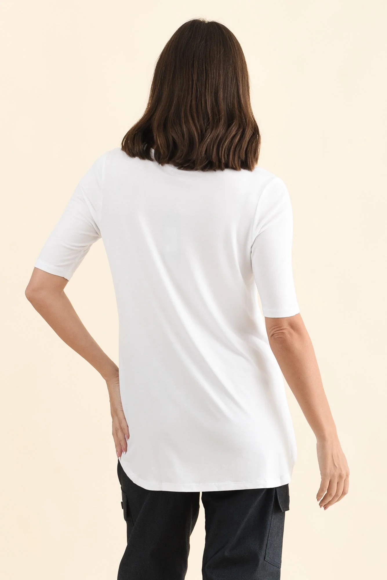 Nicky White Half Sleeve Top - Image 4