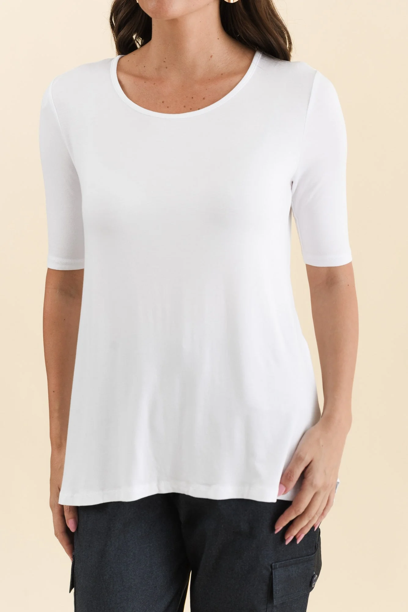Nicky White Half Sleeve Top - Image 5