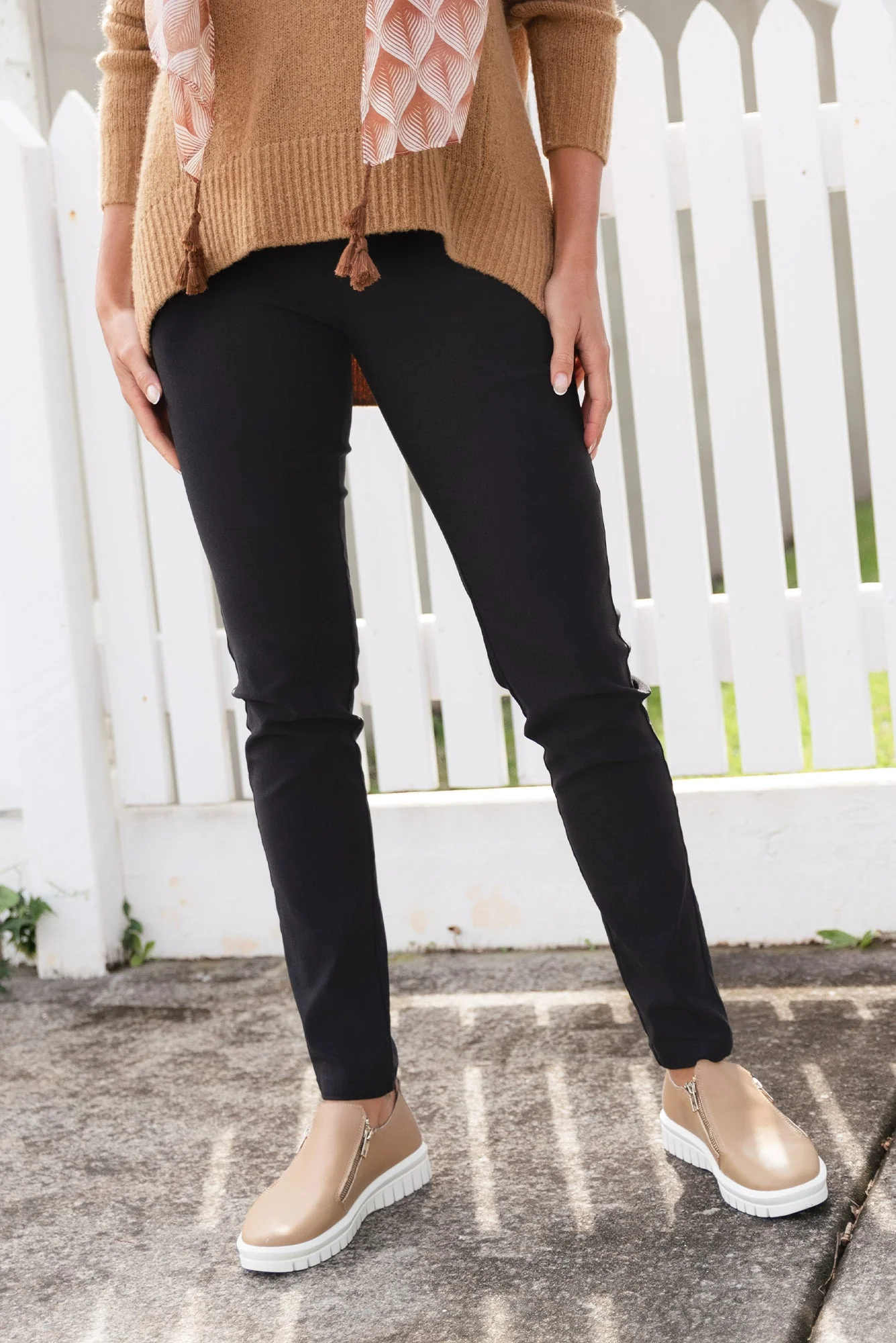 Olympia Black Straight Pants
