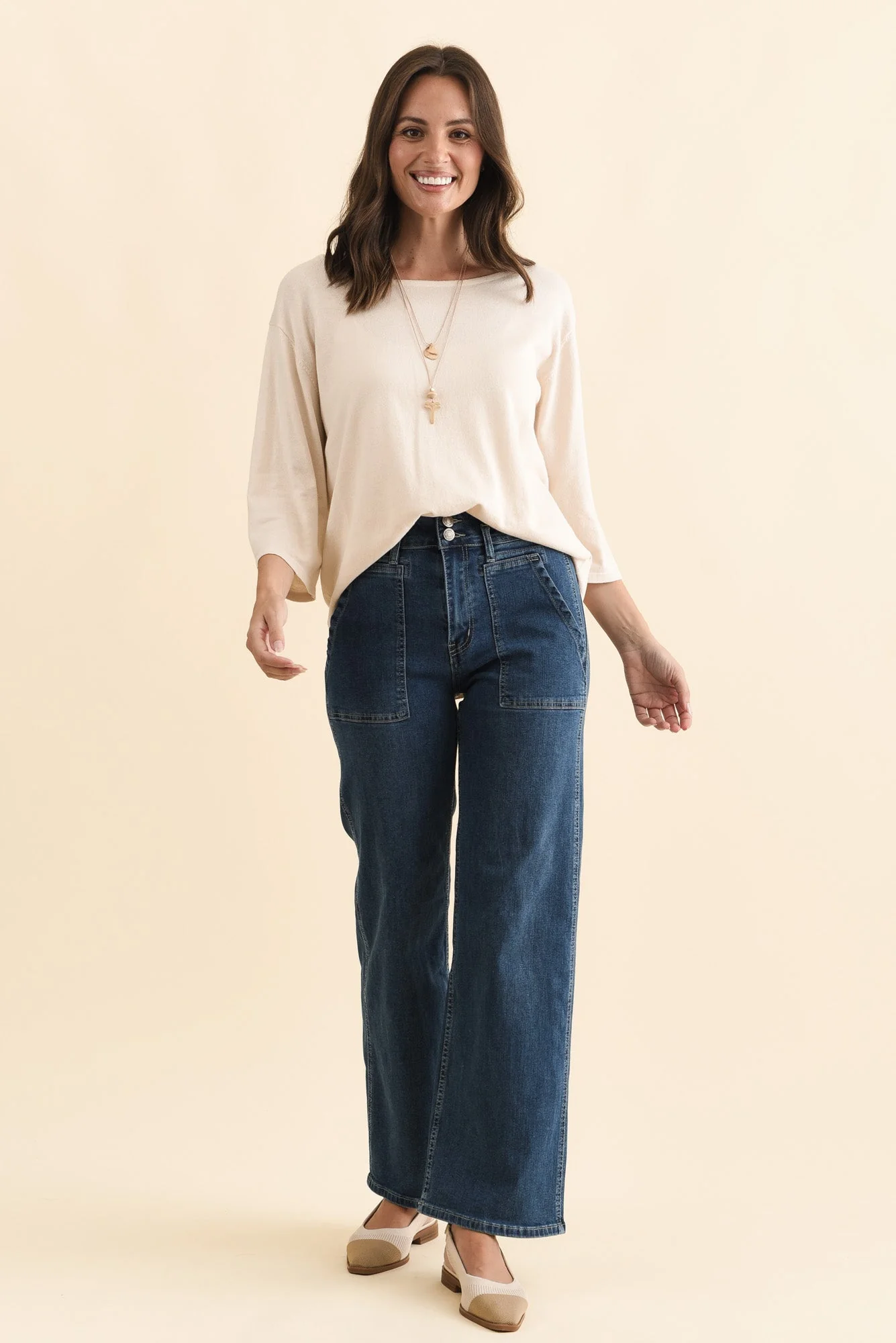 Orwell Blue Straight Leg Jeans - Image 3