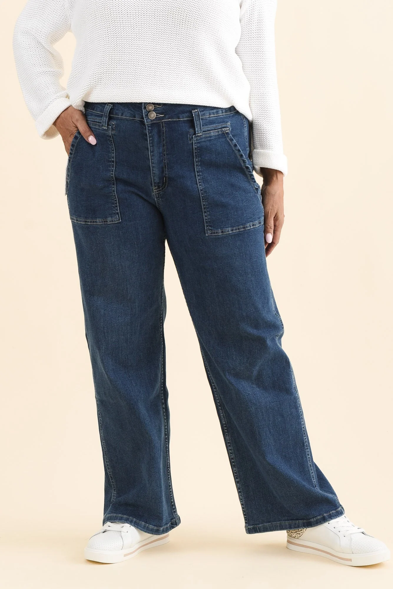 Orwell Mid Blue Straight Leg Jeans - Image 8