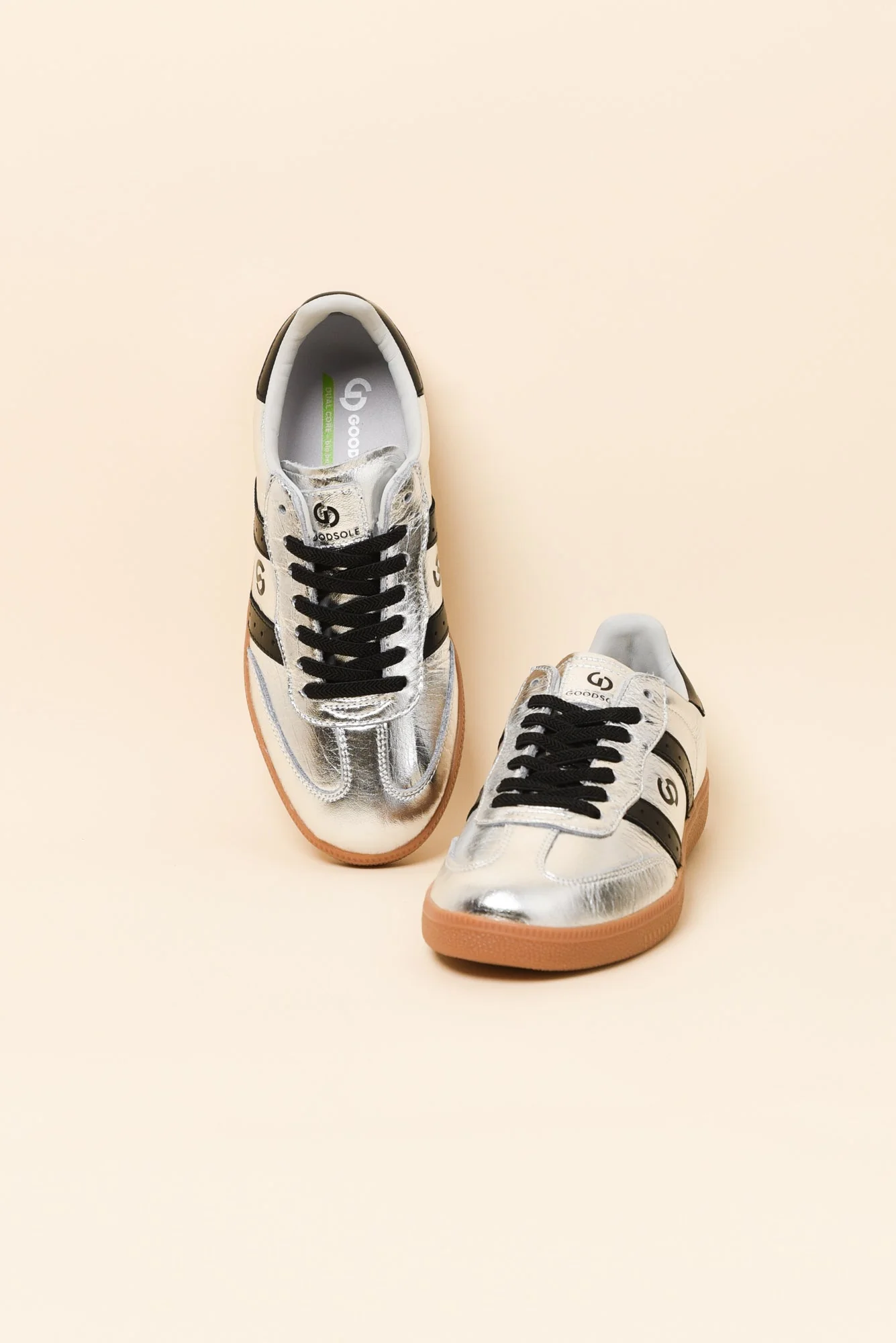 Parallel Silver Contrast Leather Sneaker - Image 2