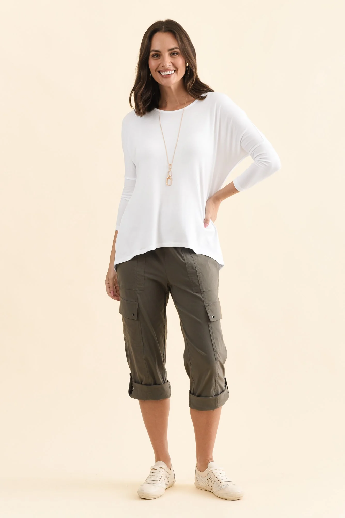 Prado White Batwing Top - Image 2