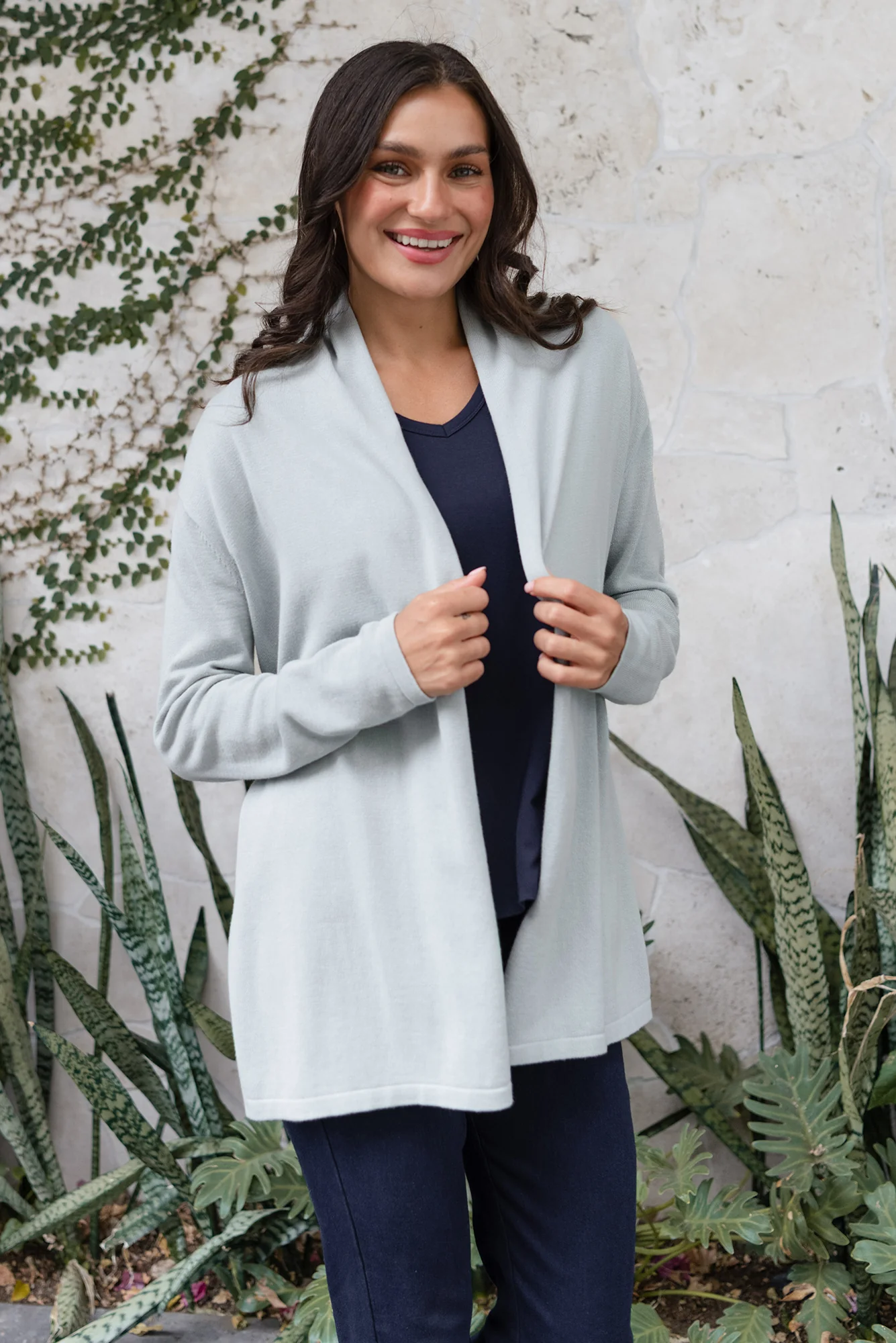 Primrose Mint Cotton Drape Cardigan