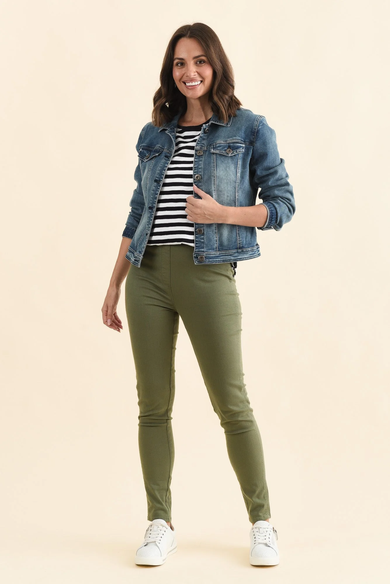 Reed Khaki Stretch Cotton Pants - Image 3