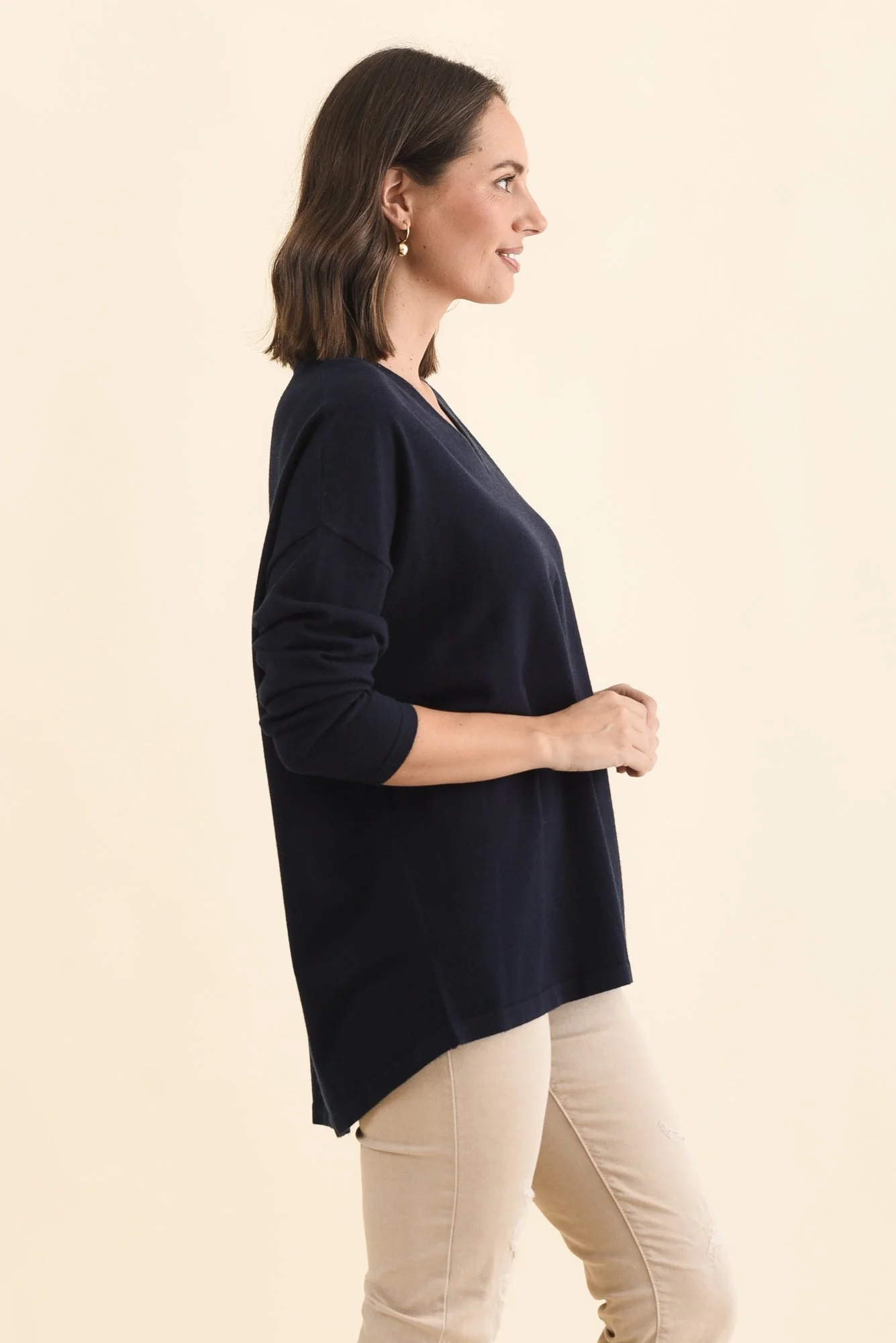 Ronnie Navy Knit Jumper - Image 4
