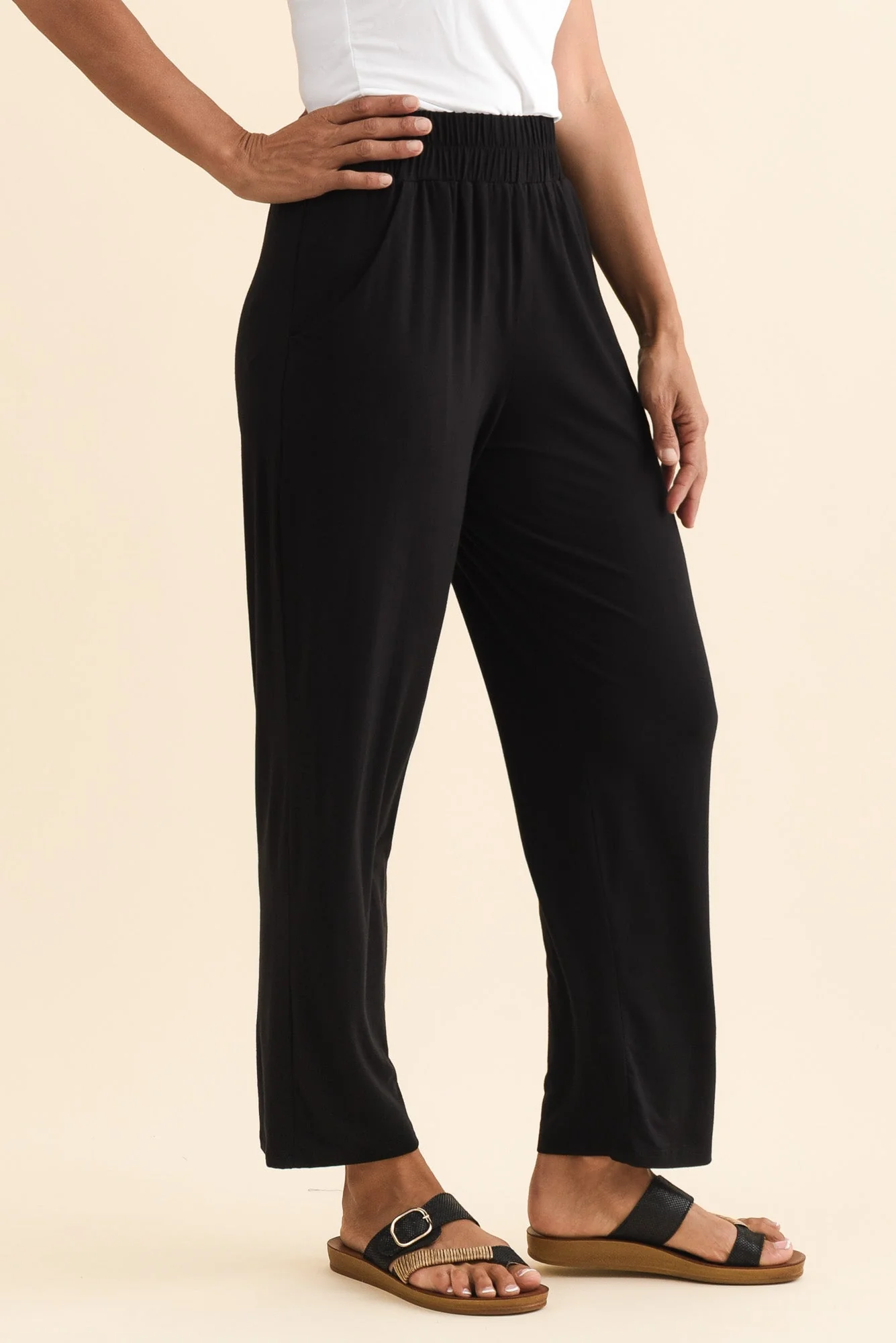 Rosella Black Bamboo Pants - Image 5
