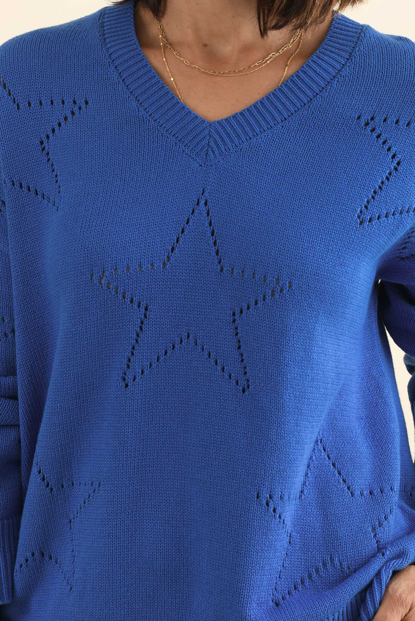Selene Blue Star Cotton Jumper - Image 6
