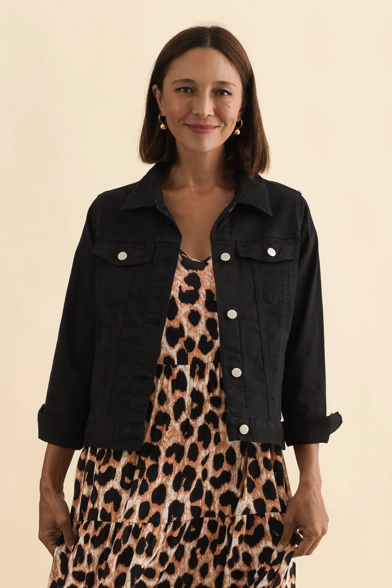 Siobhan Black Stretch Jacket - Image 2