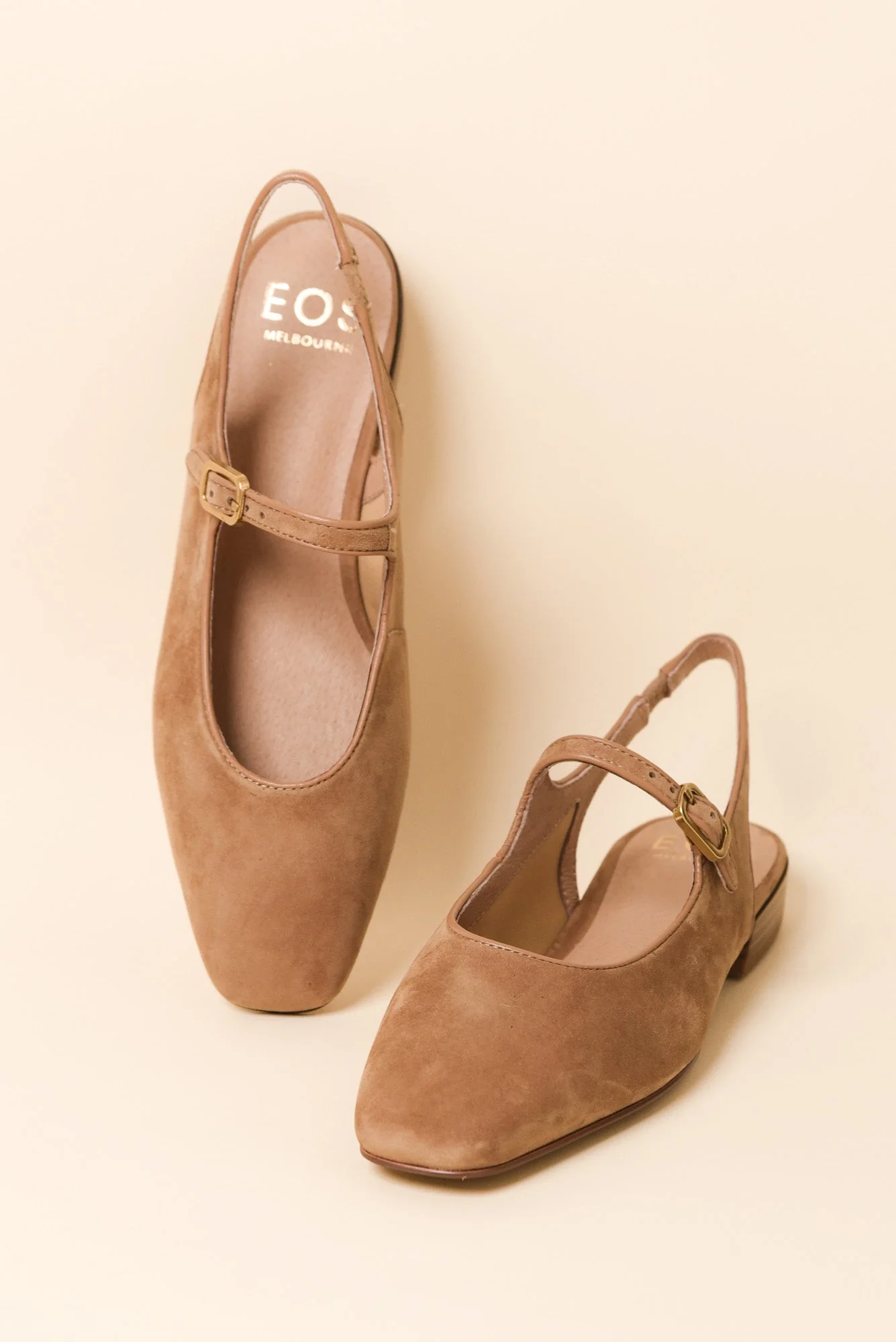 Sophina Camel Suede Slingback Mule - Image 3