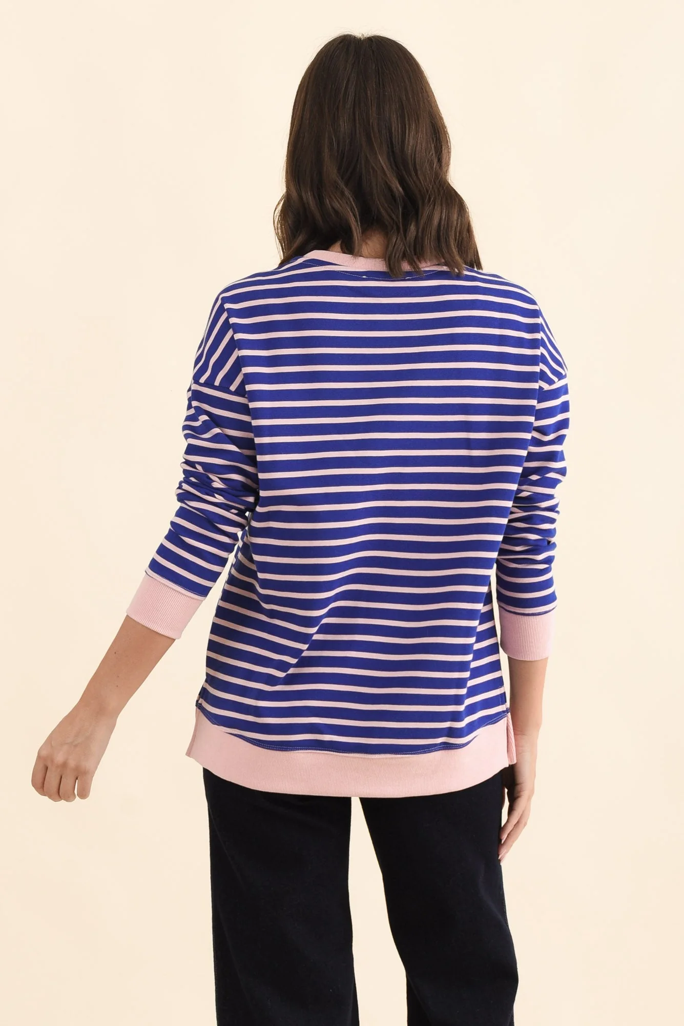 Tide Blue Stripe Cotton Blend Sweatshirt - Image 5