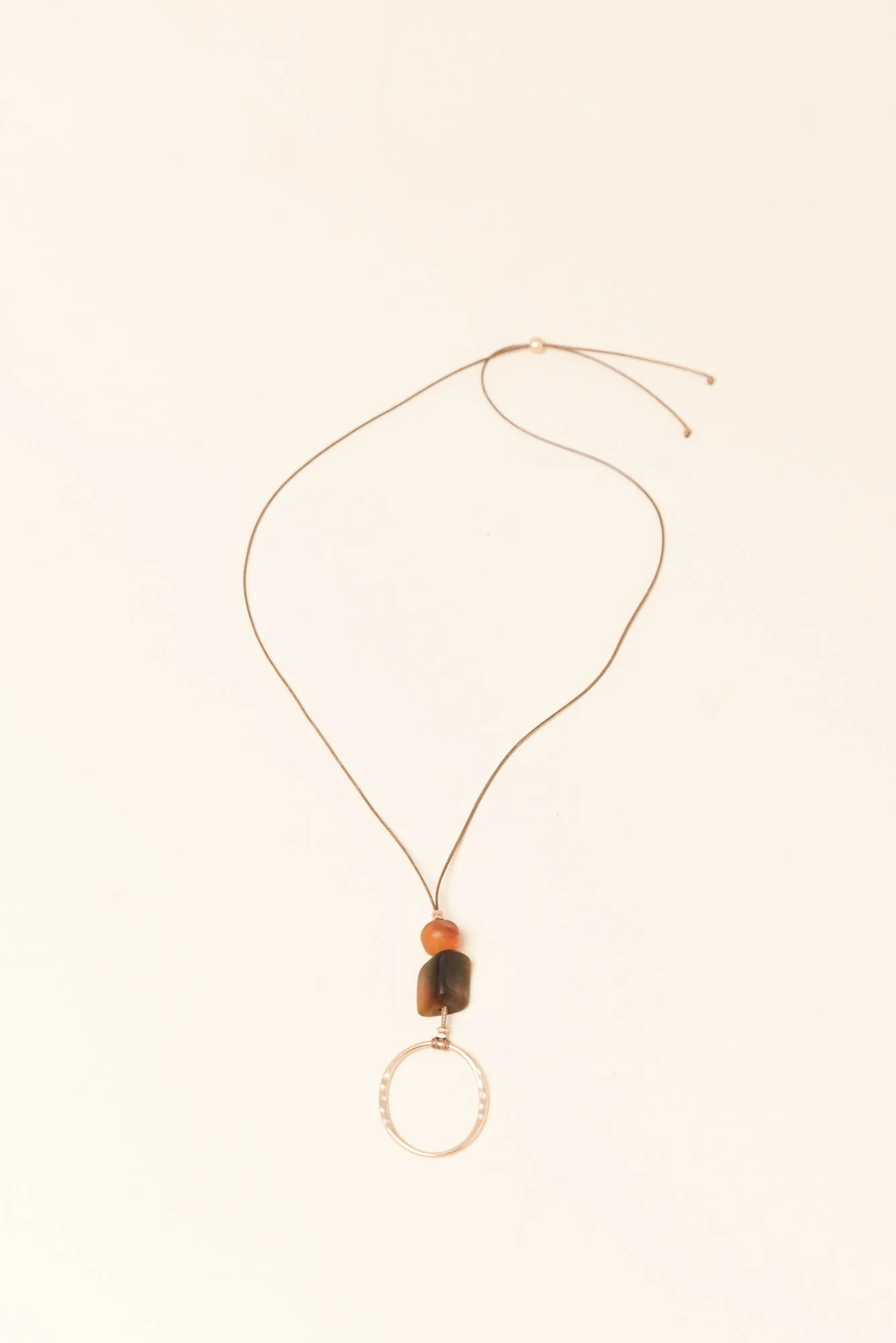 Treston Brown Resin Pendant Necklace