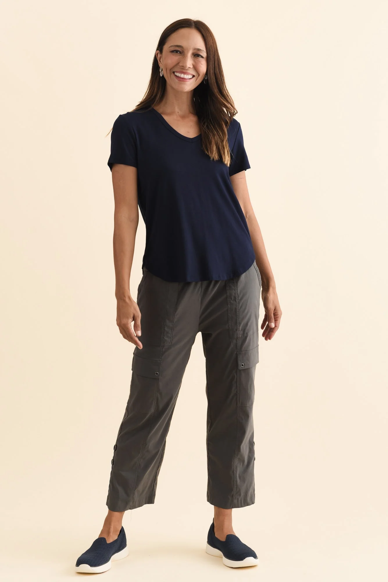 Veronica Navy Bamboo Tee - Image 2